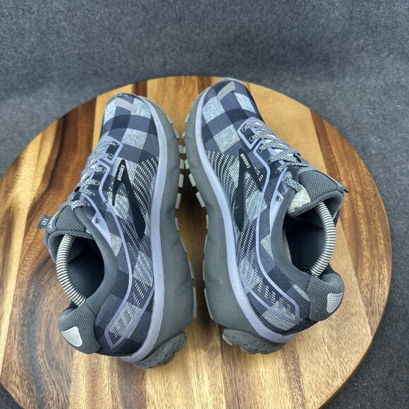 Brooks Ghost 12 Shoes Womens 8 Medium B Grey Purple Plaid Sneakers 1203051B442 - Picture 9 of 14